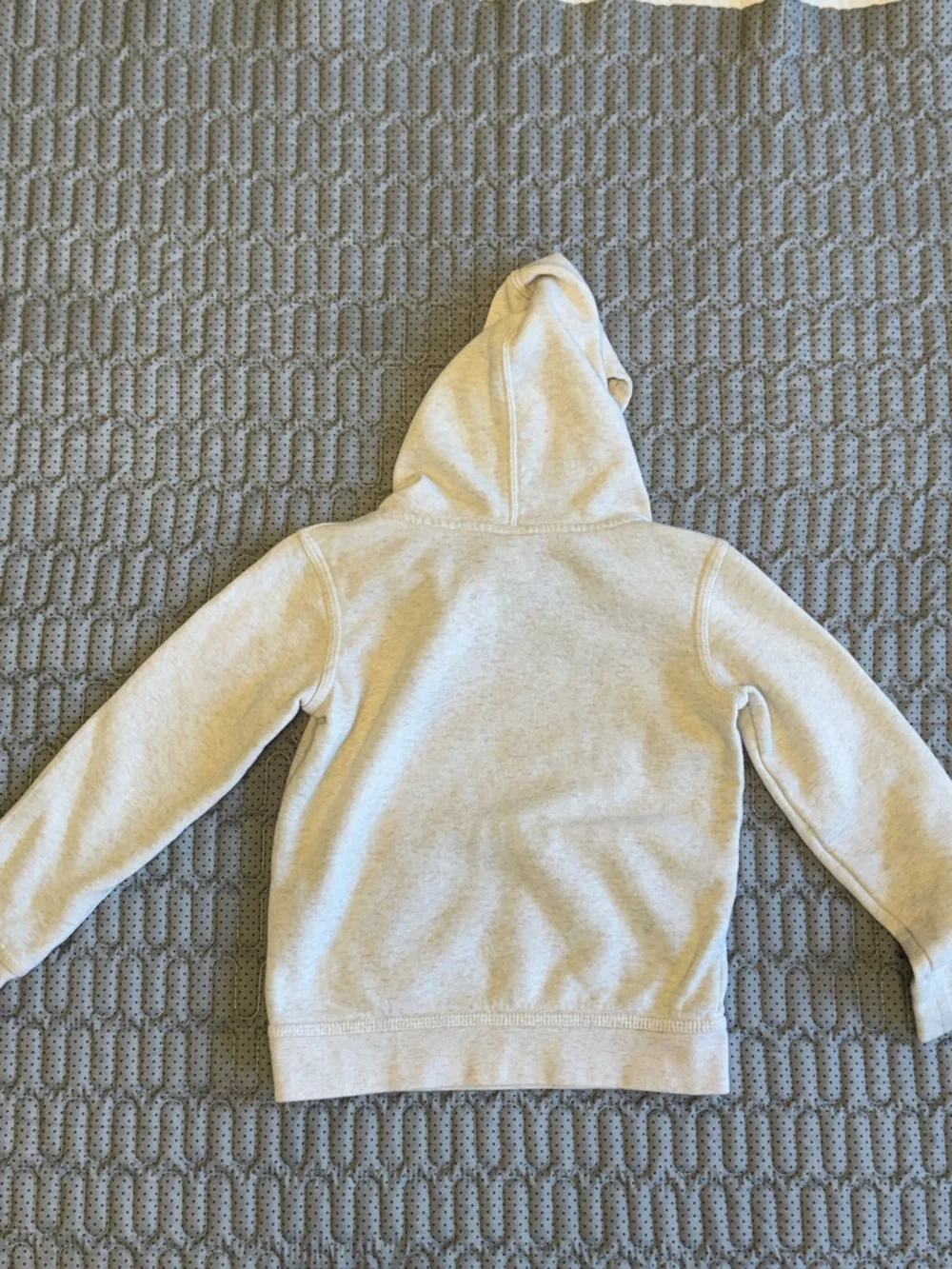 Nike Kids Light Gray Hoodie with Black & White Logo